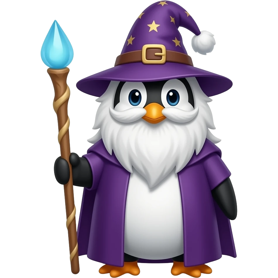Penguin Wizard emoji