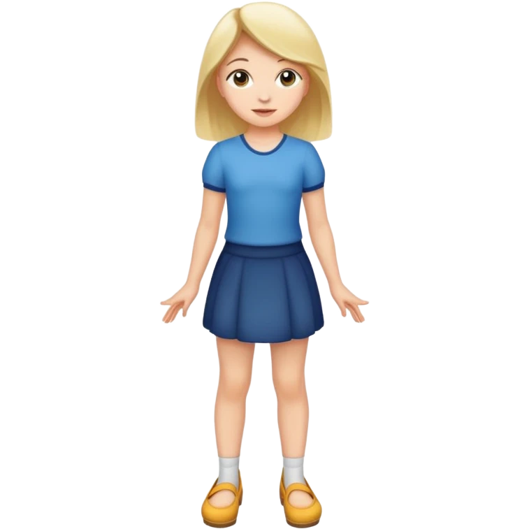 girl tiptoeing emoji