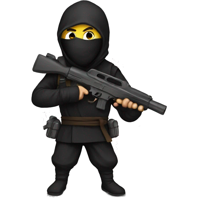 ninja with a gun emoji