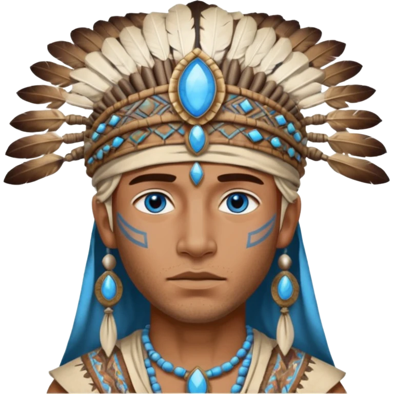 blue eyed desert tribe man emoji