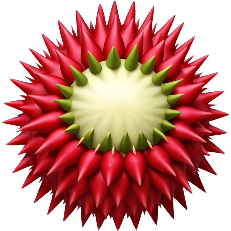 rambutan fruit close-up emoji