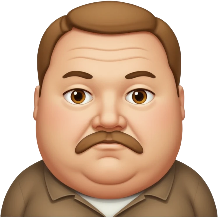 Fat uncle and small eye  emoji