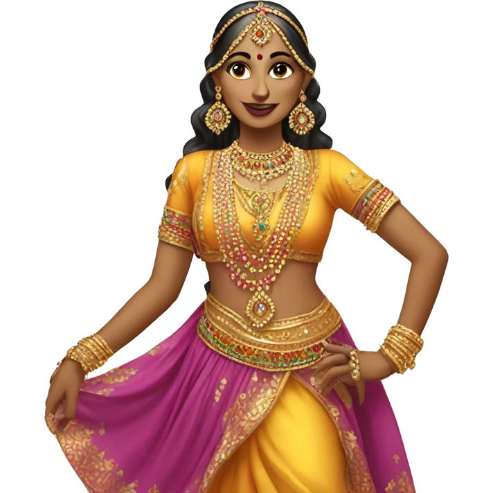 Classical Desi dancer with jewels  emoji
