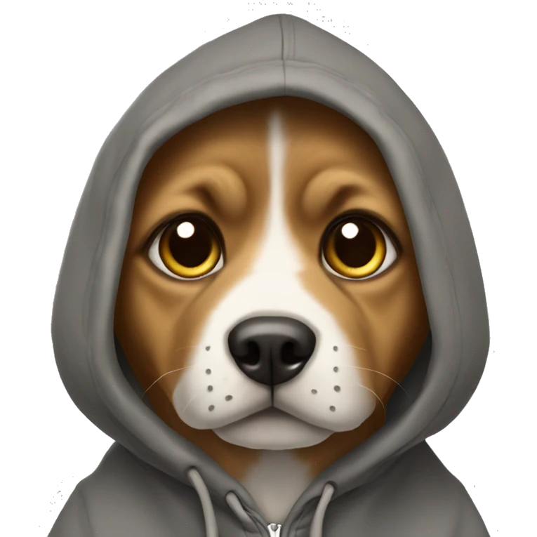 Dog with a hoodie emoji