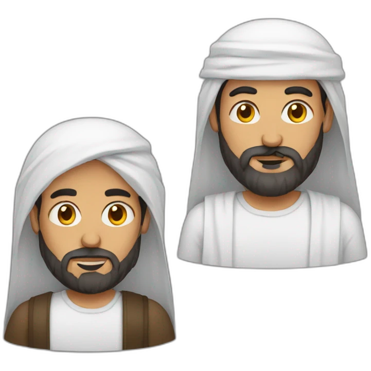 A blind Arabic and beardy man emoji