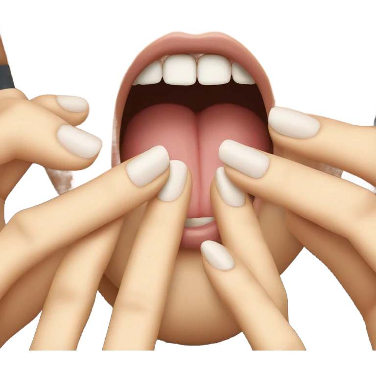 Nail biting  emoji