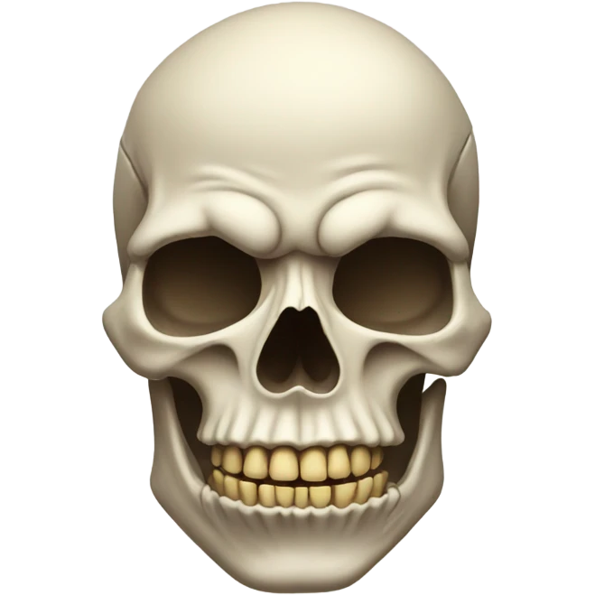 Jaw dropped skull emoji emoji