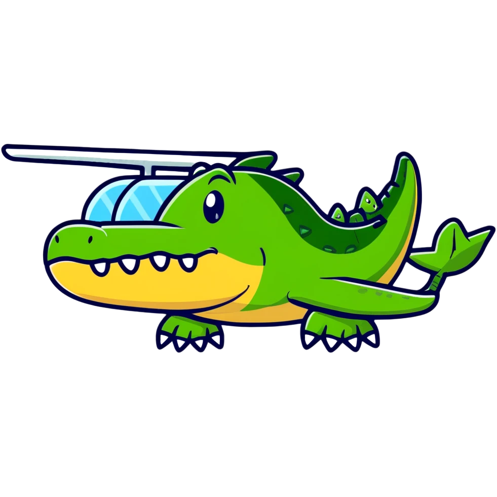 airplane with a crocodile head instead of the nose emoji
