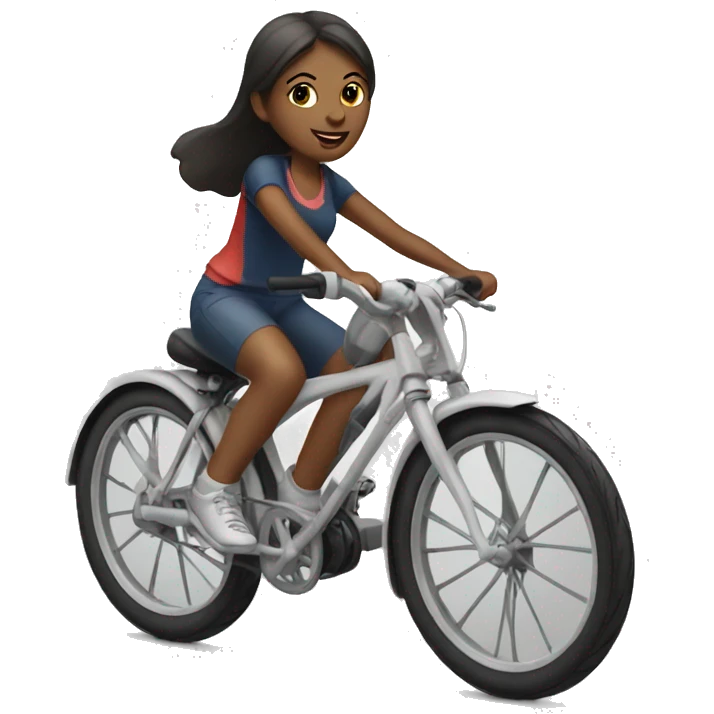 a girl on a bike emoji