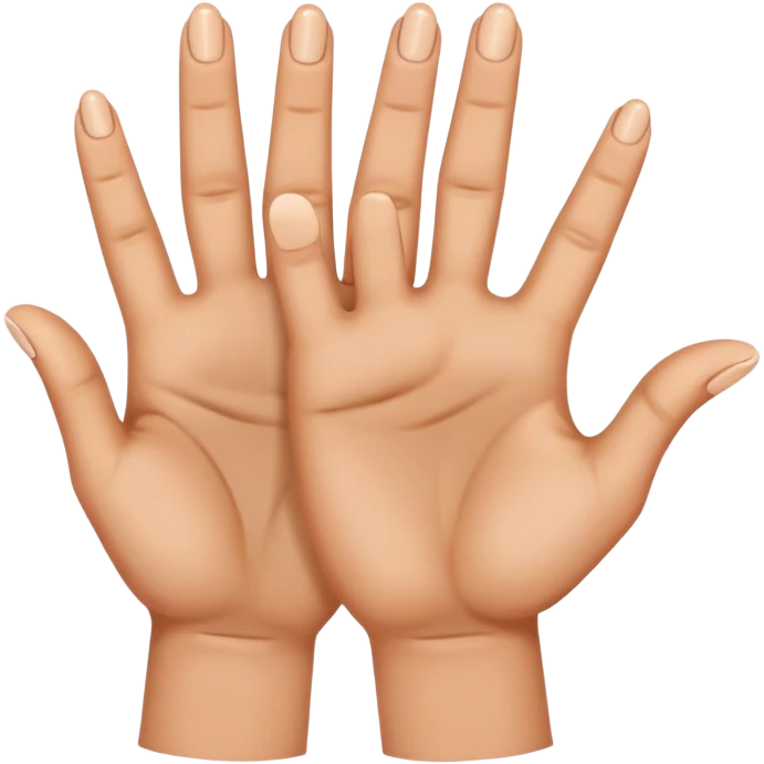 Dedos medio y anular cruzados emoji