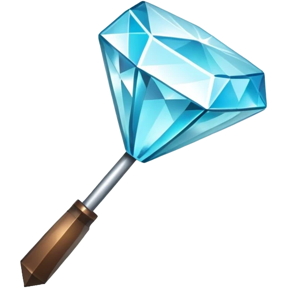 diamond minecraft hoe shiny emoji