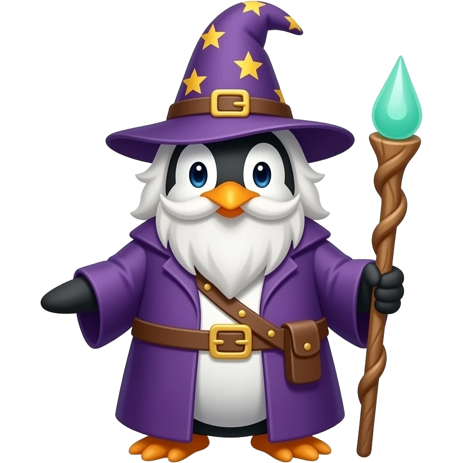Penguin Wizard emoji