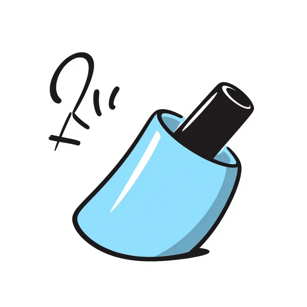 Hand-drawn blue VO2 max test mouthpiece with valve, simple fitness lab equipment emoji