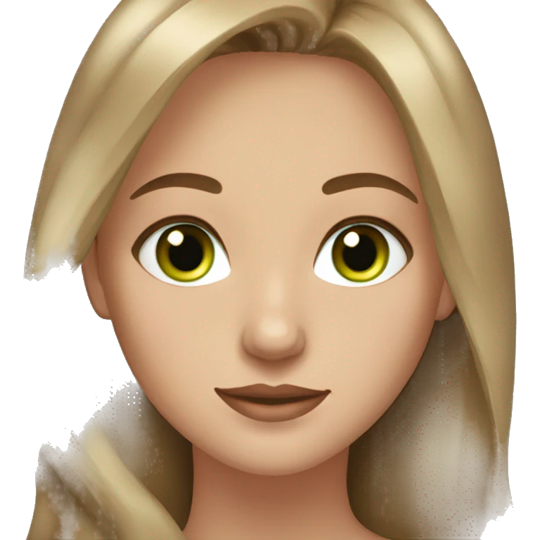 stunning girl light brown hair green eyes emoji
