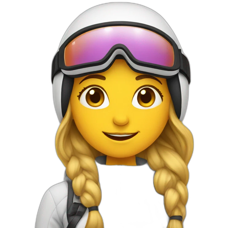skiing woman emoji