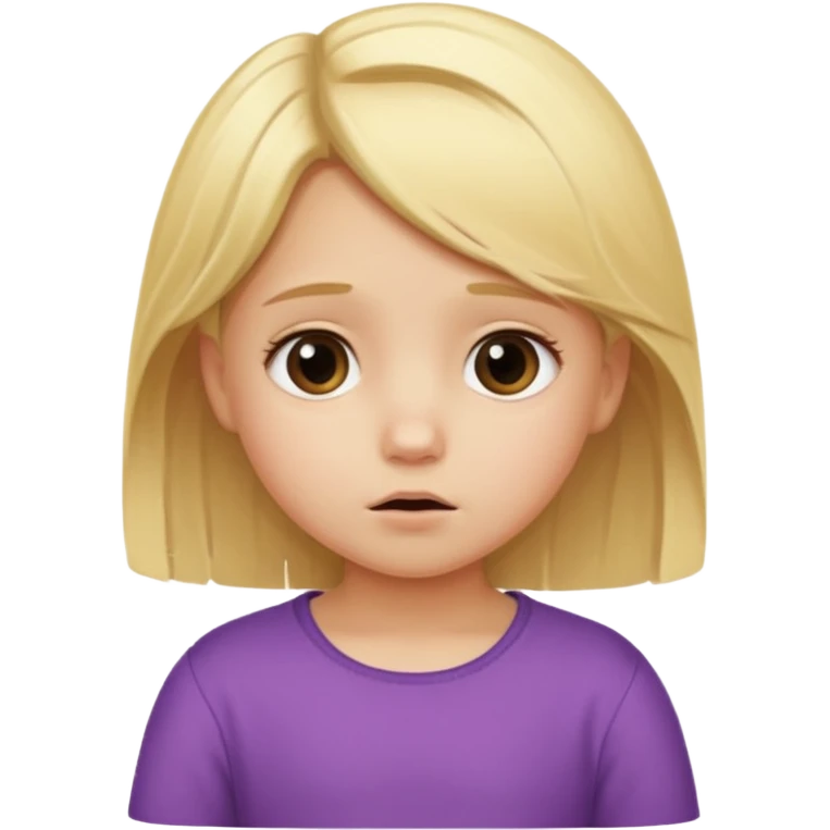 Mommy embarraccing little girl with blond hair emoji
