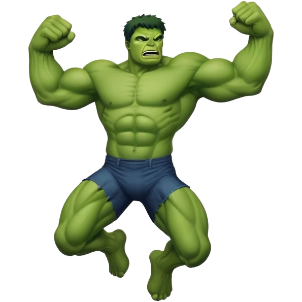 Hulk smash jumping emoji