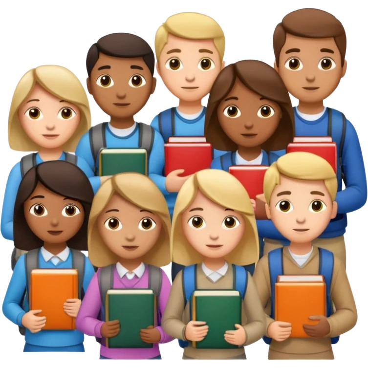 estudiantes en clase emoji