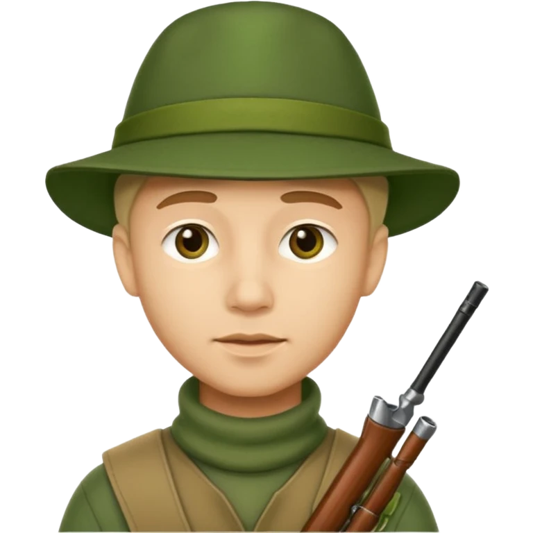 man hunter, simple, clear expression emoji