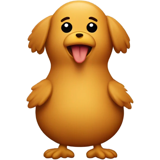 Chicken nugget dog emoji