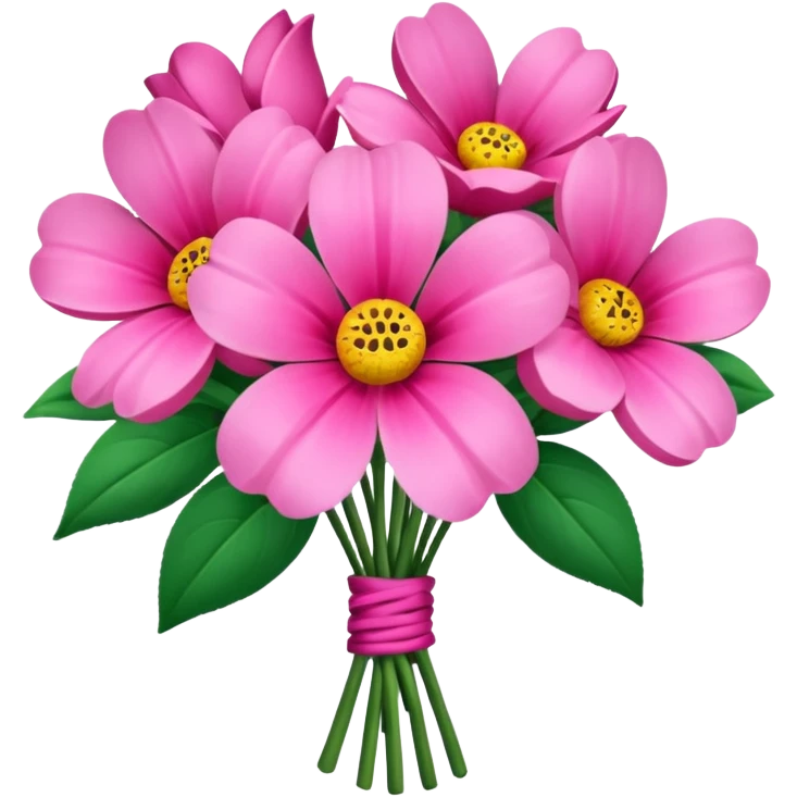 Valentines Day pink flowers emoji