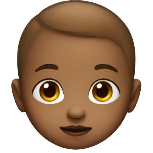 a baby with a big nose emoji