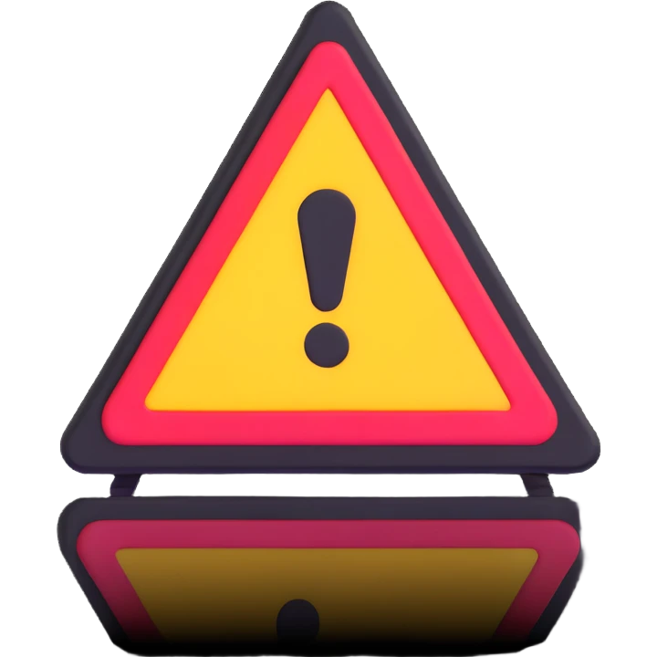 warning triangle with exclamation mark emoji
