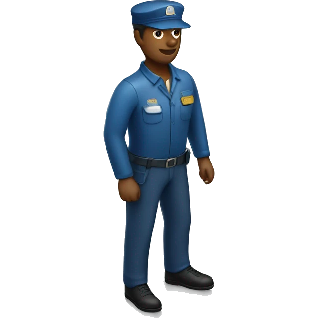 full-body mailman seen from above emoji
