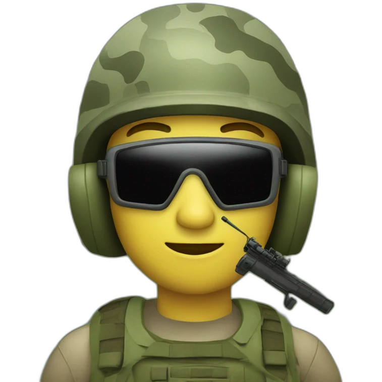 iPhone emoji with ocp camo helmet and night vision goggles emoji