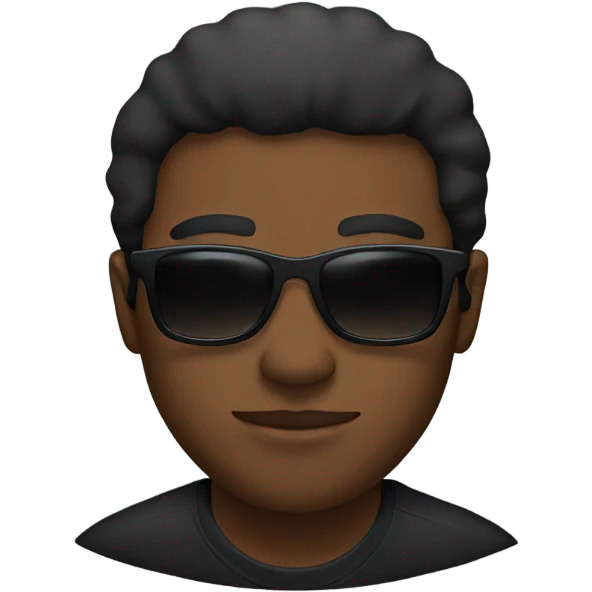 Black guy with shades on emoji