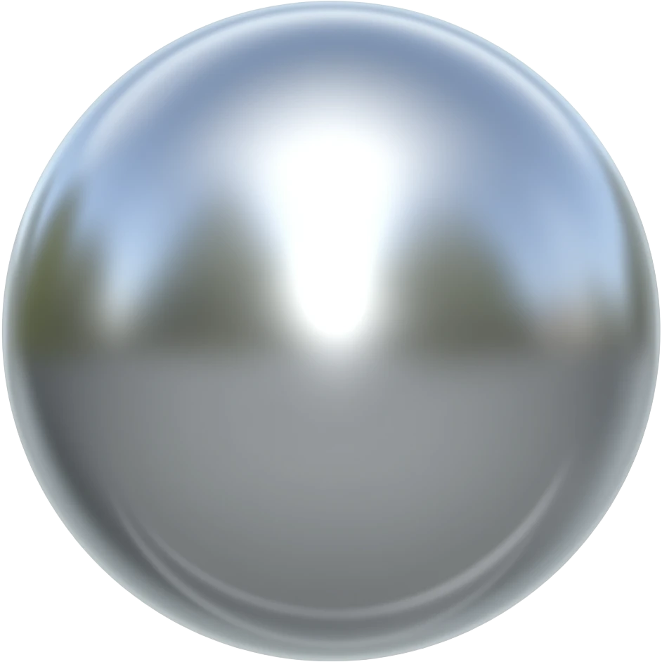 confused Dizzy 3D metallic chrome color simple ball emoji emoji