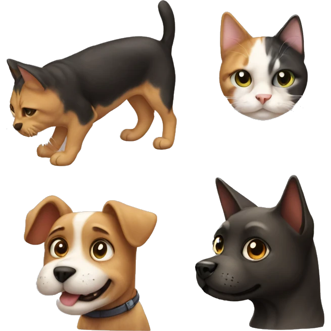 Dog cat emoji