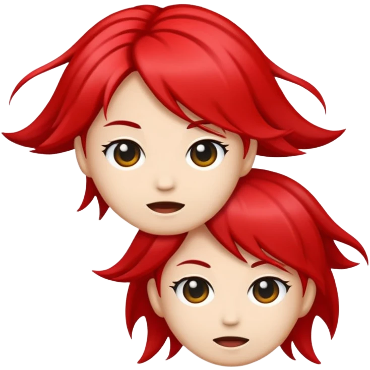 Please make emoji with siam triple color hair emoji