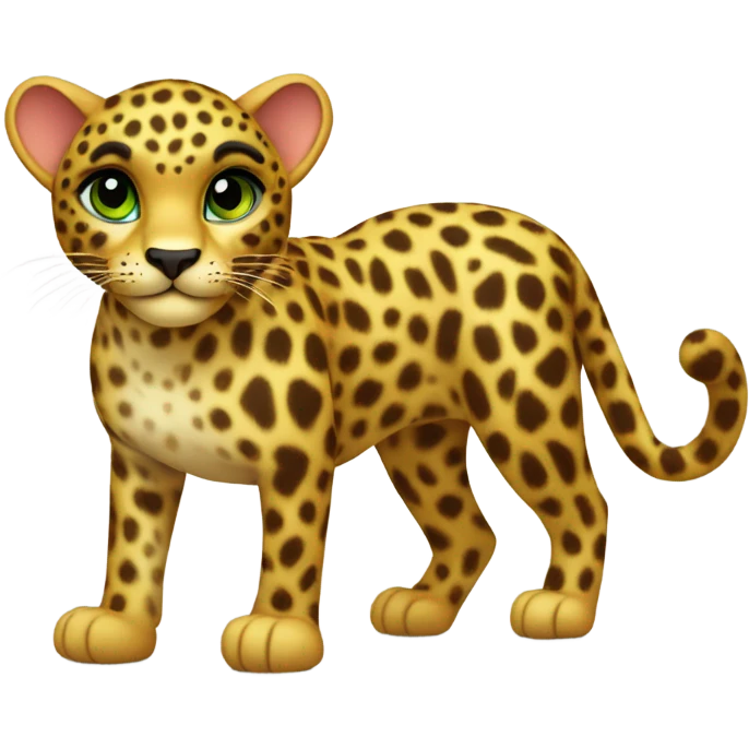female leopard  emoji