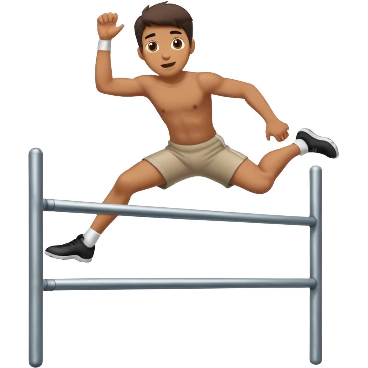 Make an emoji of a guy jumping onto a  metal bar emoji
