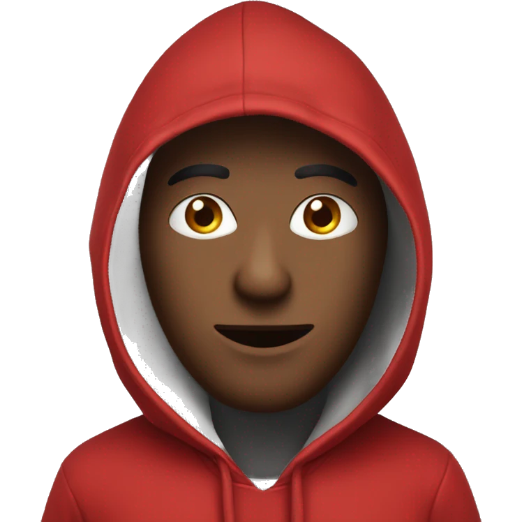 Chipmuck with red hoodie emoji