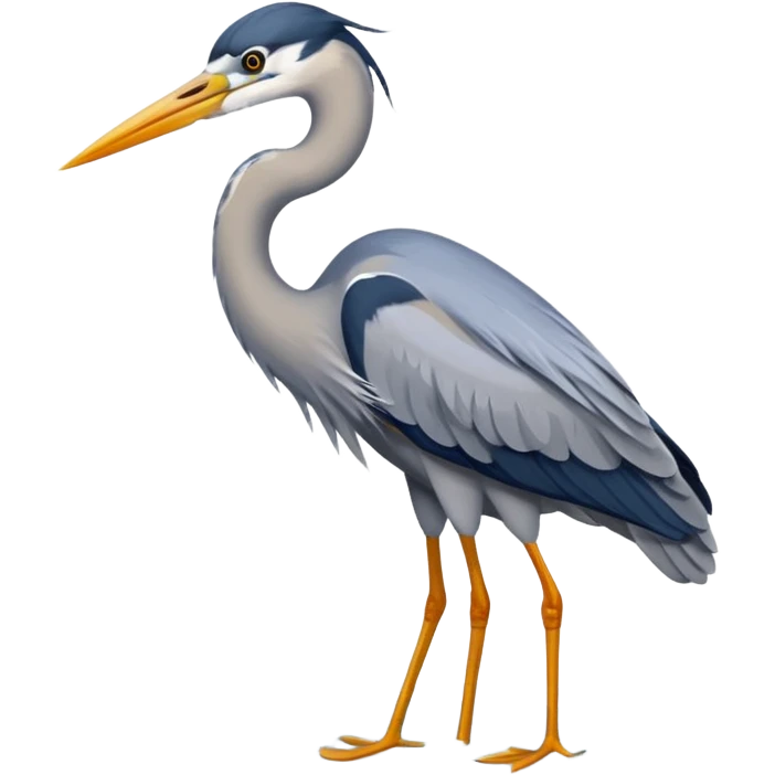Heron fishing emoji