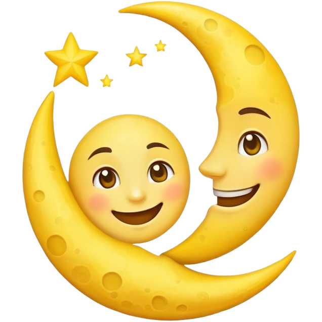 Moon smiling emoji