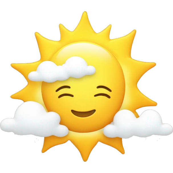 Un soleil qui dort sur un nuage  emoji
