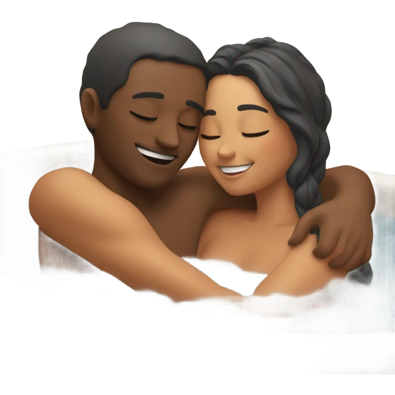 Hugging in bath emoji