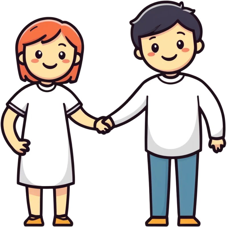 A couple smiling emoji