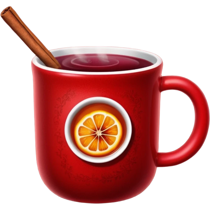 mulled wine emoji in red mug emoji