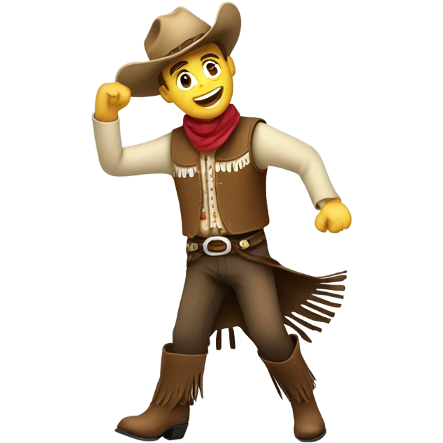 Dancing cowboy emoji