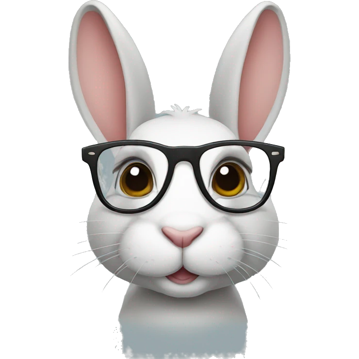 Rabbit with glasses emoji
