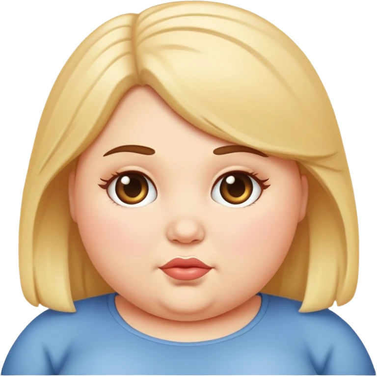 White fat girl emoji