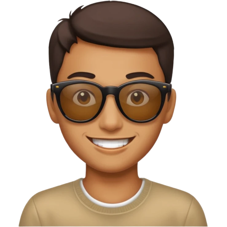 Naughty looking smile with sunglass emoji