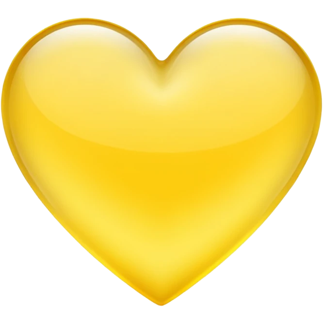 yellow heart with a frosted glass effect emoji