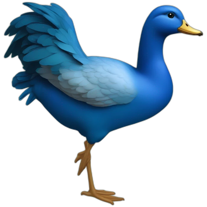 Cœur bleu canard emoji