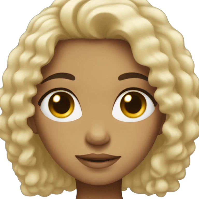 girl with black curly hair  emoji
