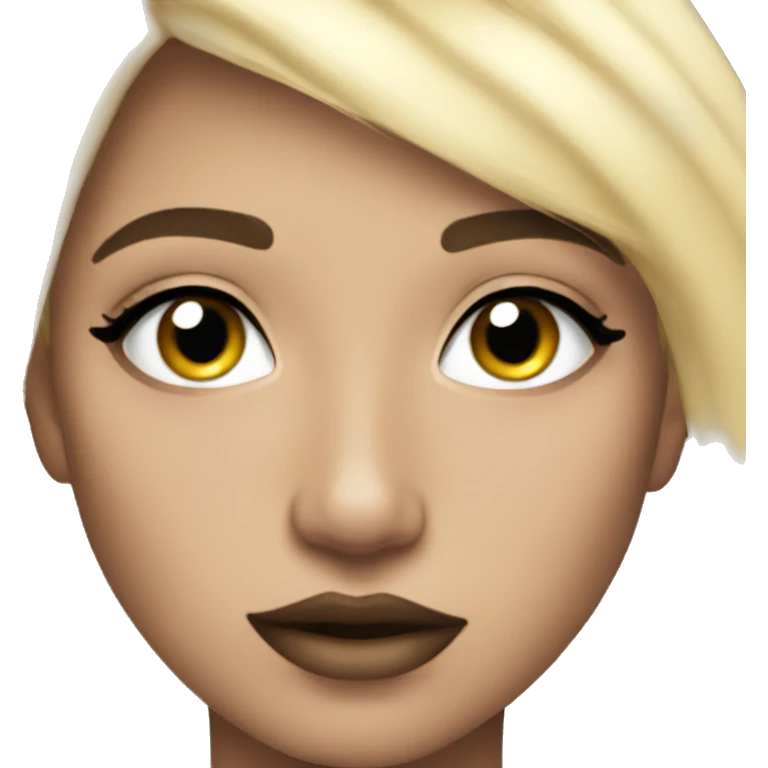 Blonde twink with makeup slay  emoji